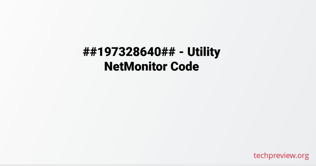 ##197328640## - Utility NetMonitor Code