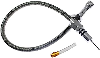 Stainless Braided Hose for Transmission Dipstick in Chevy and GM Vehicles (TH350, TH-400, 700R4)