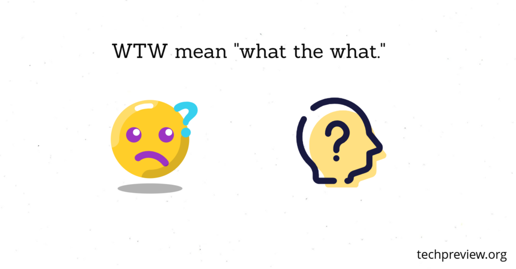 WTW might mean "what the what."