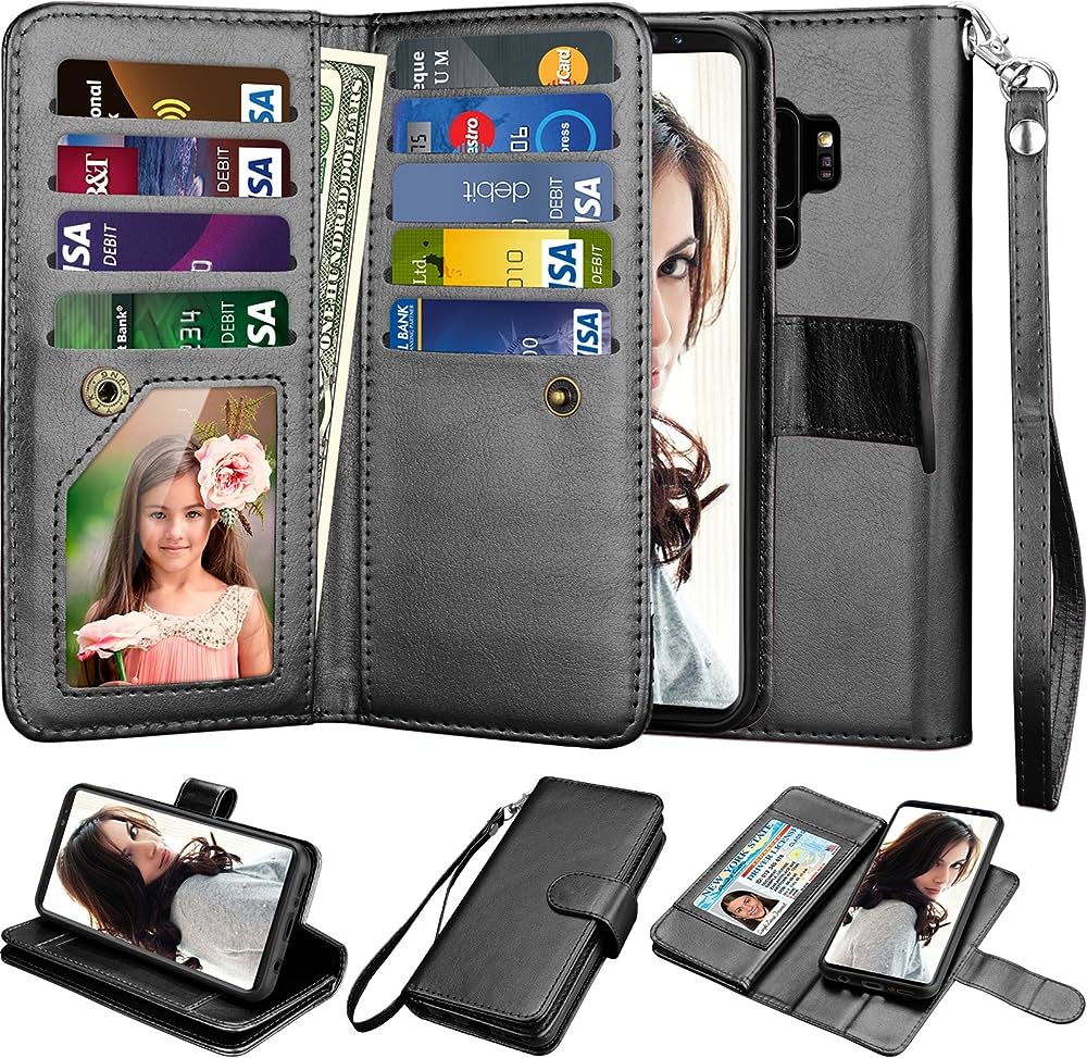 Njjexfor Galaxy S9 Wallet Case 