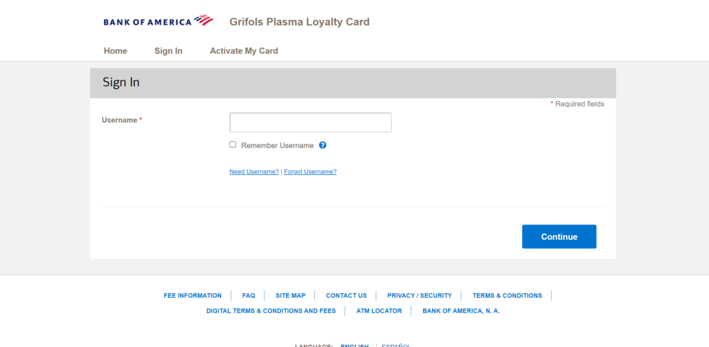 Bank of America Plasma Loyalty Card Activate Login Account