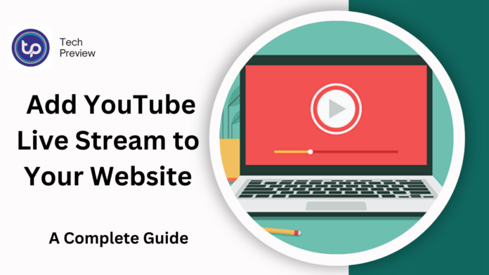 AddYouTube Live Stream to Your Website